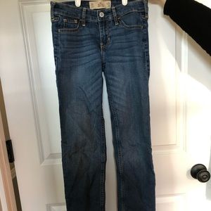 Hollister dark wash jeans.
